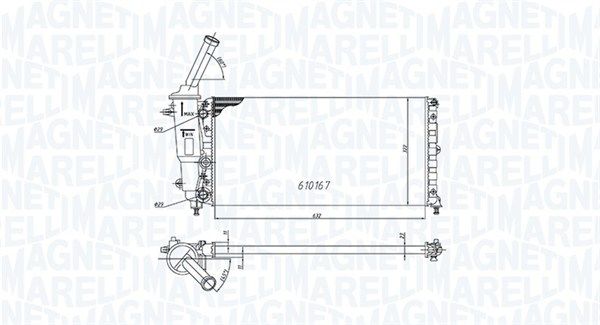 MAGNETI MARELLI radiatorius, variklio aušinimas 350213177000